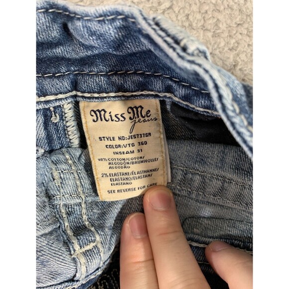 Miss Me Skinny Jeans 27 JE5757SR VTG 36D 31 Inseam Embellished Sequin - Picture 13 of 15